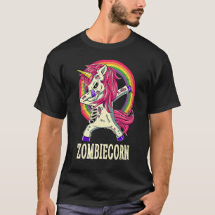 Zombiecorn Zombie Unicorn Dabbing Dance Hallowee T-Shirt