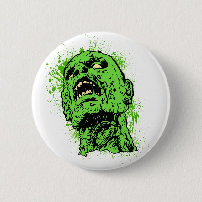 Zombiegesicht Button (Vorderseite)