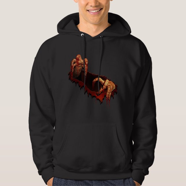 Zombiehoodie-Horror-Zombie-mit Kapuze Sweatshirt (Vorderseite)