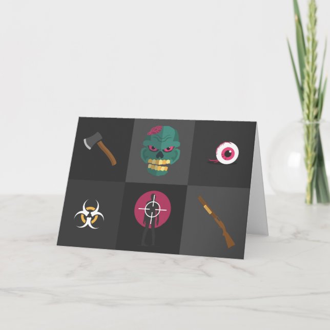 Zombiejäger Einladung (Vorderseite)