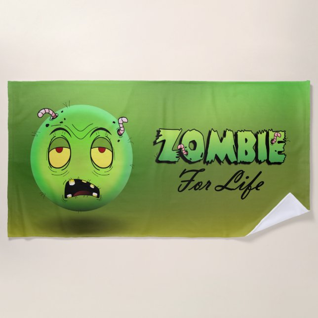 Zombiemoji-Strandhandtuch Strandtuch (Vorderseite)