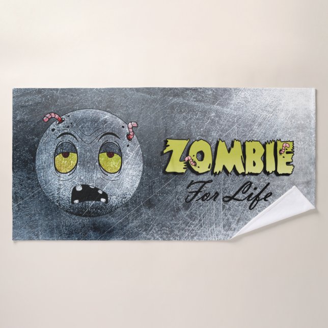 Zombiemoji Vintage Badehandtuch (Badehandtuch)