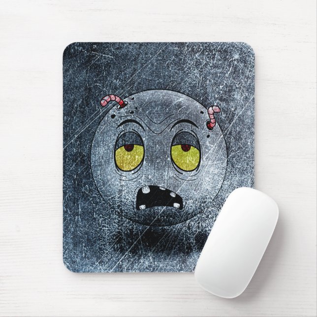Zombiemoji Vintage Mousepad (Mit Mouse)