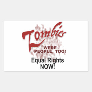Zombien waren auch Menschen Rechteckiger Aufkleber