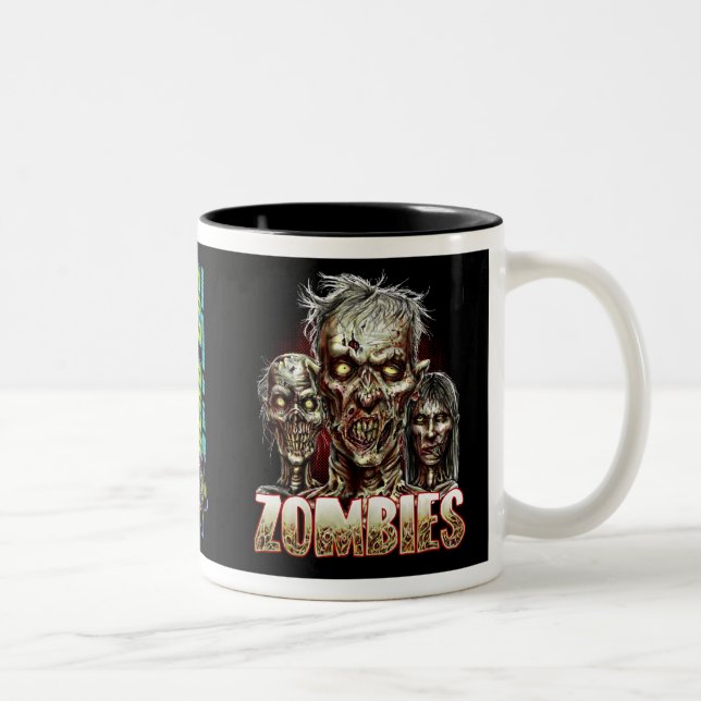 ZOMBIEN! ZWEIFARBIGE TASSE (Rechts)
