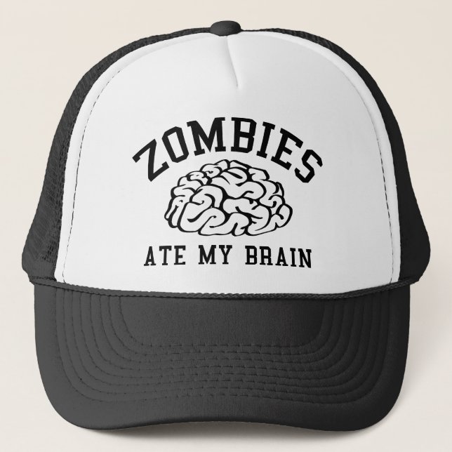 Zombies Ate My Brain Truckerkappe (Vorderseite)