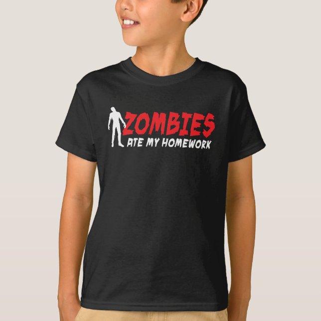 Zombies ate my homework T-Shirt (Vorderseite)