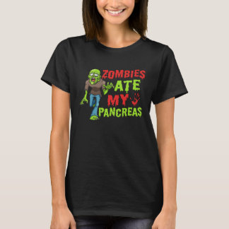 Zombies Ate My Pancreas T1D Type 1 Diabetes Girls T-Shirt