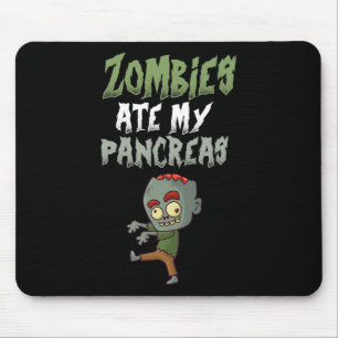 Zombies Ate My Pankreas T1d Typ 1 Diabetes Girl K Mousepad