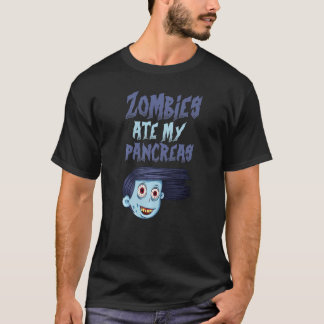 Zombies Ate My Pankreas T1d Typ 1 Diabetes Mädchen T-Shirt