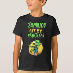 Zombies Ate My Pankreas T1D Typ 1 Diabetes Mädchen T-Shirt