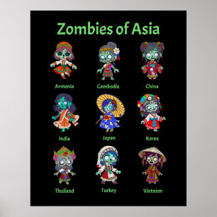 Zombies aus Asien Poster