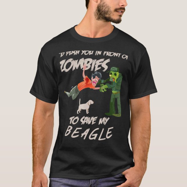 Zombies Beagle Niedlich Zombie T-Shirt (Vorderseite)