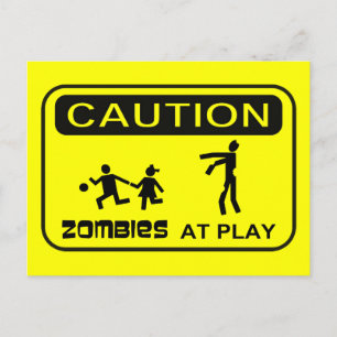 Zombies beim Spiel Vorsicht beim Signieren des SCH Postkarte
