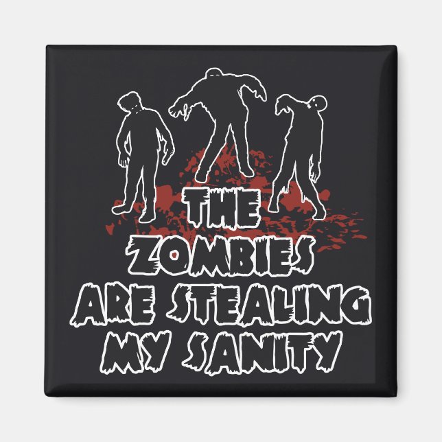 Zombies benutzerdefinierter Farbmagnet Magnet (Vorne)