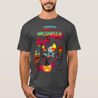Zombies Dabbing Pumpkin Ghost Horror Happy Hallowe T-Shirt