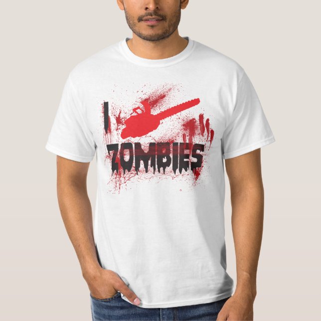 Zombies "der Kettensägen-I" T-Shirt (Vorderseite)