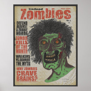 Zombies die Zeitschrift untotes Ver.3 Poster