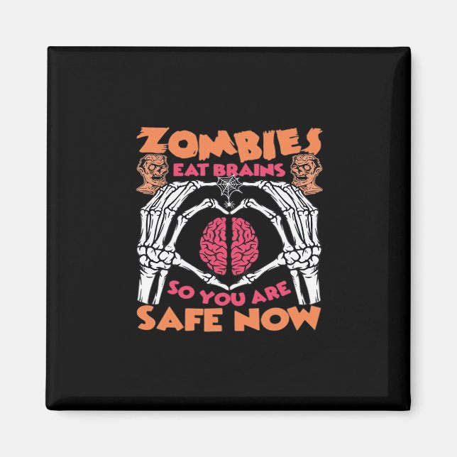 Zombies essen Brains Classic Magnet (Vorne)