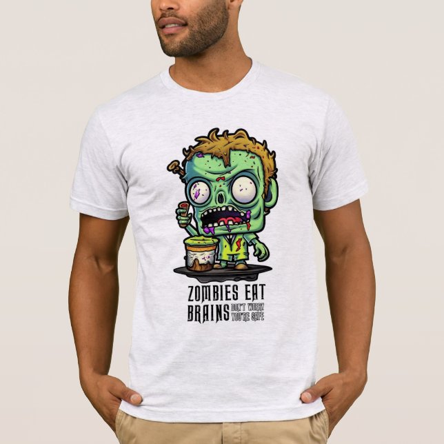 Zombies essen Brains T - Shirt (Vorderseite)