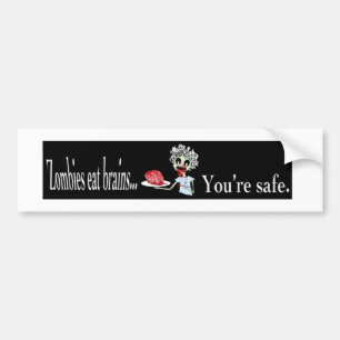 Zombies essen Gehirne… Autoaufkleber
