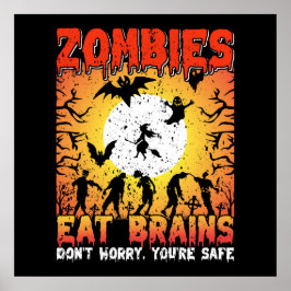 Zombies essen Gehirne Poster