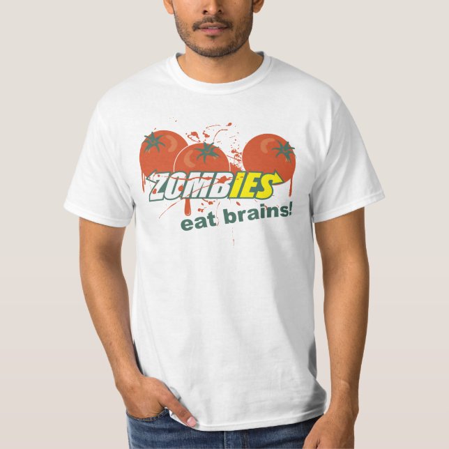 Zombies essen Gehirne! T-Shirt (Vorderseite)