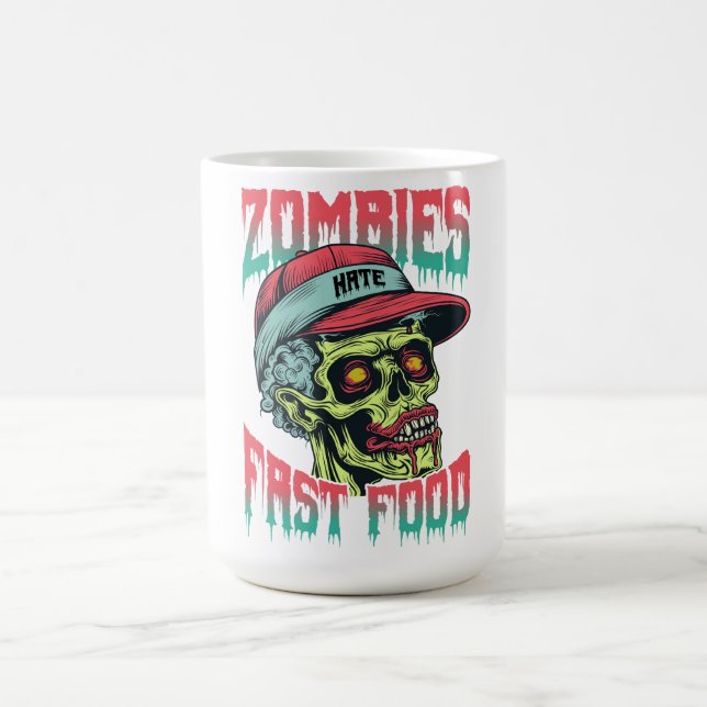 Zombies Fast Food Tasse | Lustiger Horror Kaffeebe (Mittel)