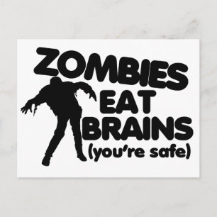 Zombies fressen BRAINS (Ihr seid sicher) Postkarte
