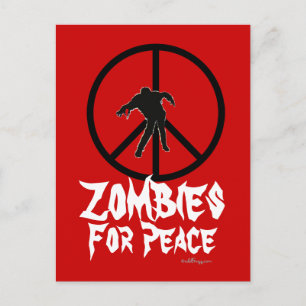 Zombies für die Friedenspostkarte Postkarte