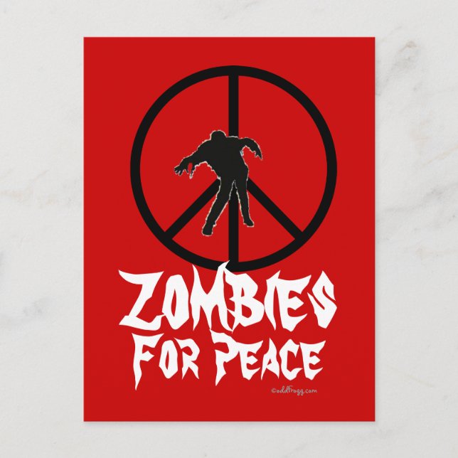 Zombies für die Friedenspostkarte Postkarte (Vorderseite)