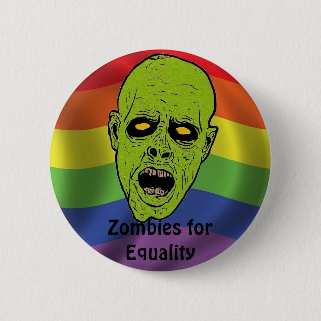 Zombies für Gleichheitsknopf Button (Vorderseite)