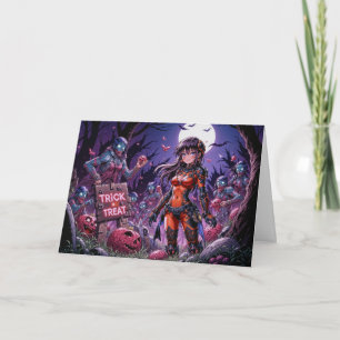 Zombies geben Gehirne heraus Halloween Süßes oder  Einladung