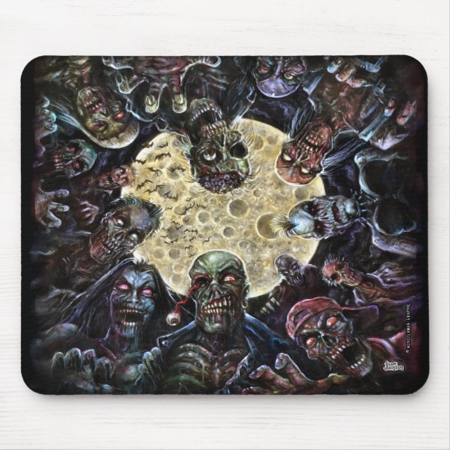 Zombies greifen an (Zombie-Horde) Mousepad (Vorne)