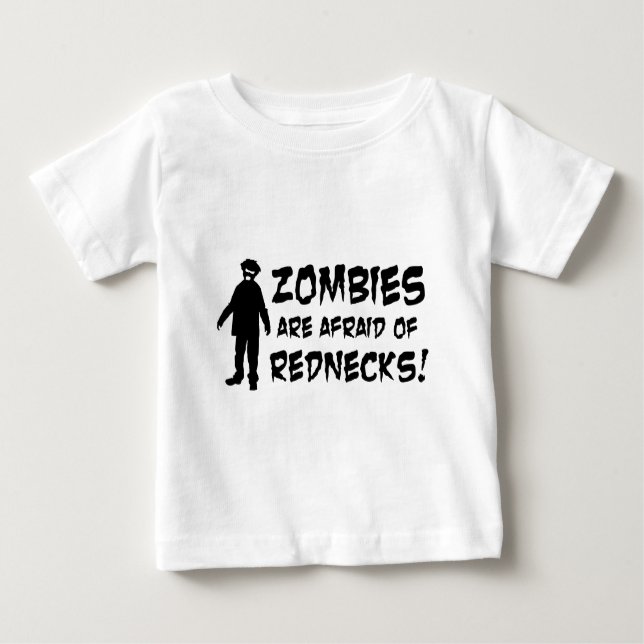 Zombies haben Angst vor Rednecken Baby T-shirt (Vorderseite)
