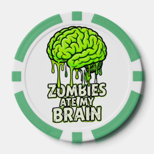 "Zombies haben mein Gehirn gefressen" Lustiges Hal Pokerchips