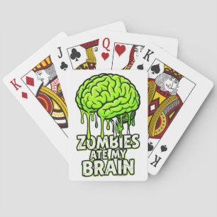 "Zombies haben mein Gehirn gefressen" Lustiges Hal Spielkarten