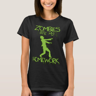 Zombies haben meine Hausaufgaben gefressen Hallo T-Shirt