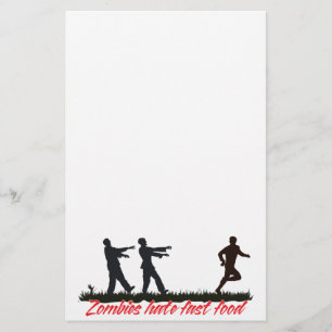 Zombies hassen Schnellimbiß Briefpapier