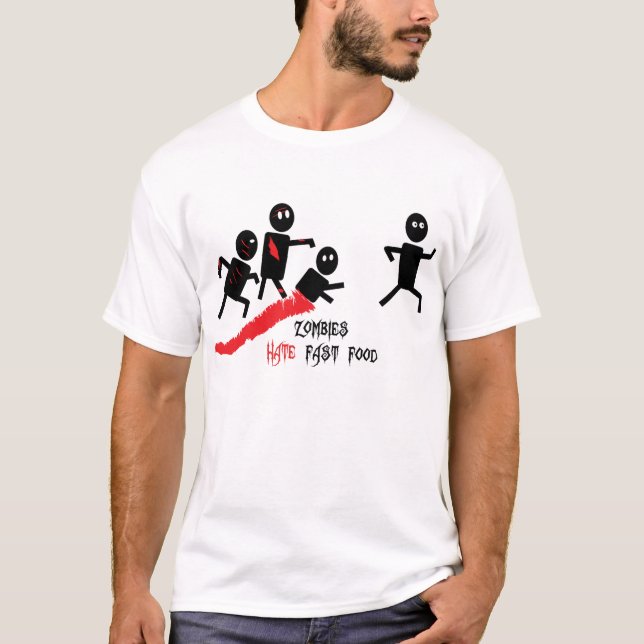 Zombies hassen Schnellimbiß T-Shirt (Vorderseite)