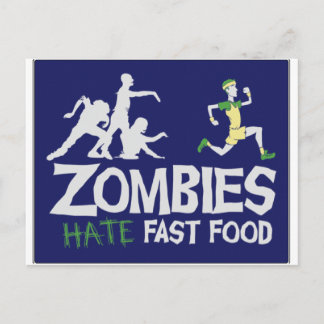 Zombies HATE Fast Food Postkarte
