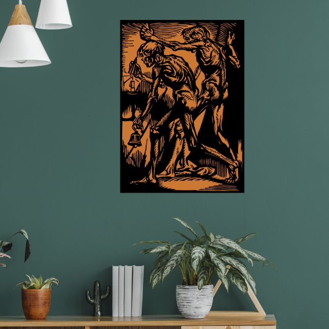 Zombies im Halloween Jack-o'-Lantern Pumpkin Poster (Wohnzimmer 1)