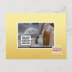 Zombies im Hinterhof Postkarte