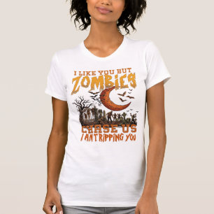Zombies jagen uns Halloween-Friedhof zunehmender M T-Shirt