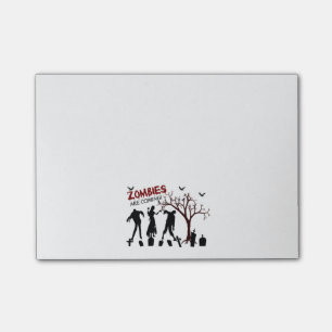 Zombies kommen post-it klebezettel