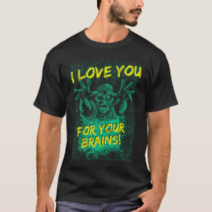 Zombies Liebe Sie für Ihr Gehirn T-Shirt für Männe