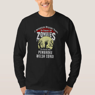 Zombies Pembroke Welsh Corgi Gruselig Halloween   T-Shirt