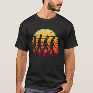 Zombies Retro Sunset - Creepy Zombie Halloween Lov T-Shirt