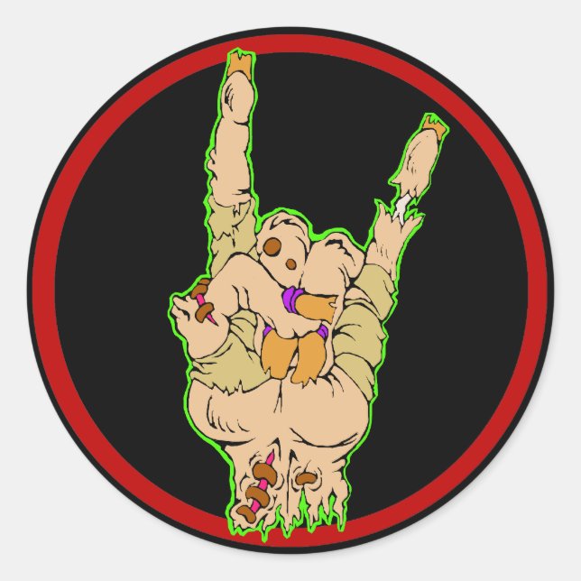 Zombies Rock Aufkleber (alte Version) (Vorderseite)