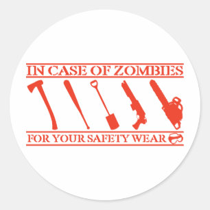 Zombies Runder Aufkleber